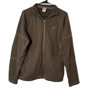 The North Face Fleece Jacket Mens Small Brown Full Zip Lightweight Outdoor